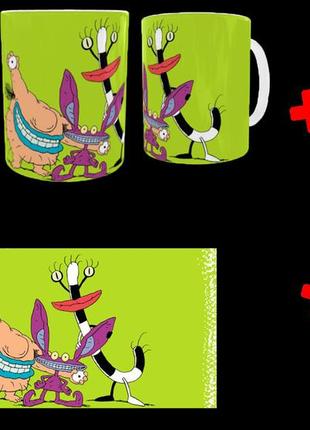 Чашка/кружка с героями мультфильма настоящие монстры