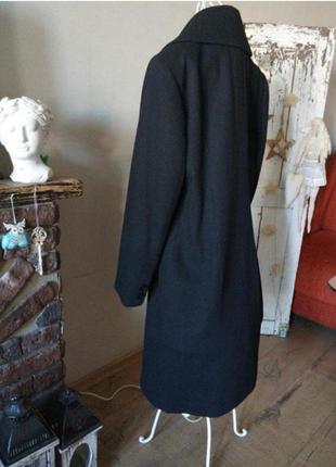 Чорне, шерстяне, вовняне, пальто, двобортне, 46 розмір, zara,3 фото