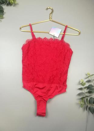 Боді з стрінгами, червоне мереживне боді, новий сексуальний боді missguided, комбідрес