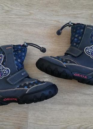 Термо ботинки кожаные geox amphibiox 26 размер6 фото