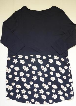 Незрівнянна комбінована кофта блуза в квітковий принт великого розміру tu2 фото