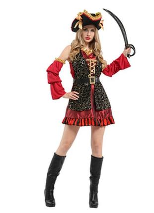 Велюрова карнавальна сукня піратки пірат