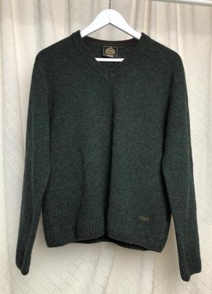 Шерстяной пуловер toggi свитер шерсть англия оверсайз размер м-l v-вырез классический