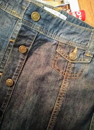 Стильная джинсовая юбка (деним)2 фото