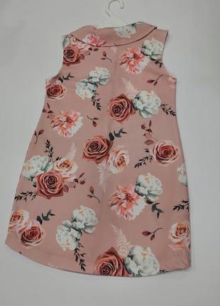 Нарядная блуза на пуговицах с воротничком в цветочный принт firetrap 5-6 лет7 фото