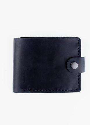 Класичний гаманець з натуральної шкіри crazy horse (чорний)
