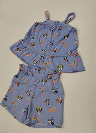 Летний костюм шортами с минни minnie mouse от disney 4-5 лет4 фото