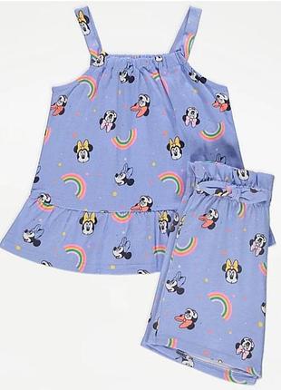 Летний костюм шортами с минни minnie mouse от disney 4-5 лет