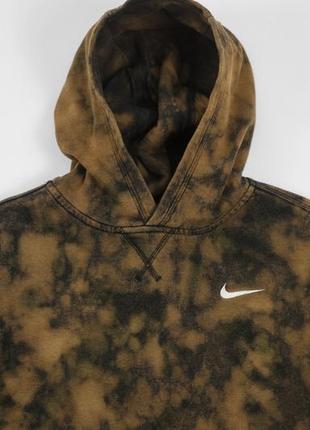 Двусторонняя кофта с капюшоном nike tie dye swoosh dri fit худи кенгуру толстовка тепла утепленная gap3 фото