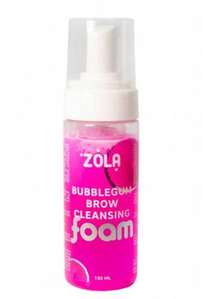 Zola пена для бровей очищающая розовая bubblegum brow cleansing 150 мл