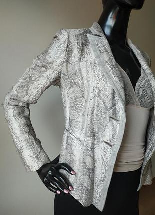 Жакет змеиный принт, лён