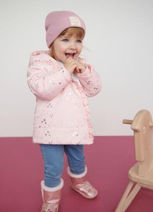 Утеплена демісезонна куртка для дівчинки