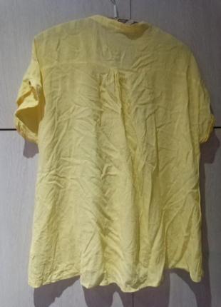 Блузка лимонна на гудзиках . peacocks. eur. 46, usa 18, укр 50-52.2 фото
