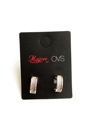 Серьги пусеты полукруги ovs