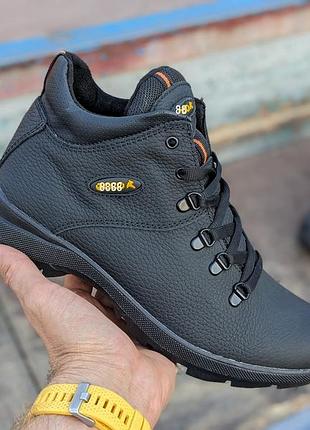 Мужские кожаные зимние ботинки кроссовки , хорошее качество по приятной цене