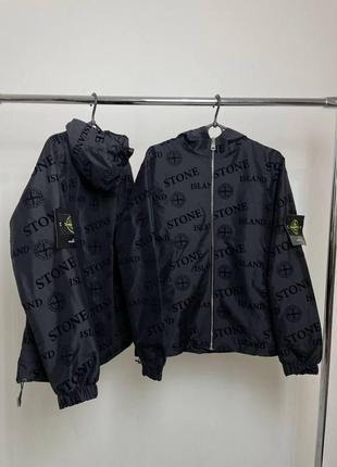 Вітровка чорна stone island стон айленд