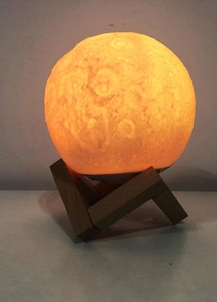 Нічник місяць, який світиться moon lamp 13 см5 фото