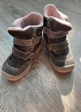 Зимове взуття термо чоботи черевики натуральний замш 19 см