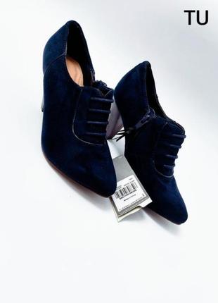 Новые женские темно-синие ортопедические замшевые ботильоны от бренда sole comfort tu1 фото