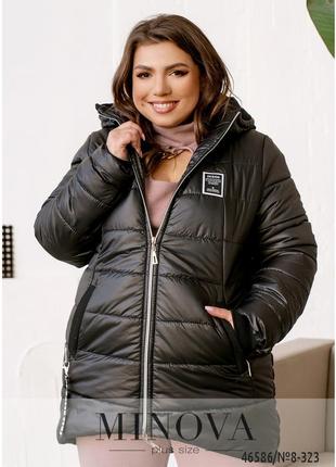 Женская теплая черная куртка1 фото