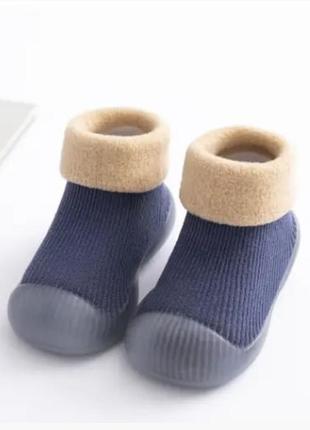 Мягкие тапочки-носочки на силиконовой подошве для детей1 фото