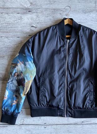 Двухсторонний бомбер курка bershka alpha industries zara