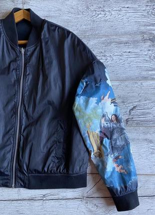 Двухсторонний бомбер курка bershka alpha industries zara