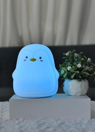 Силіконовий нічник пінгвін із сенсорним керуванням