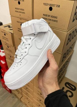 Nike air force mid 1 white premium quality3 фото