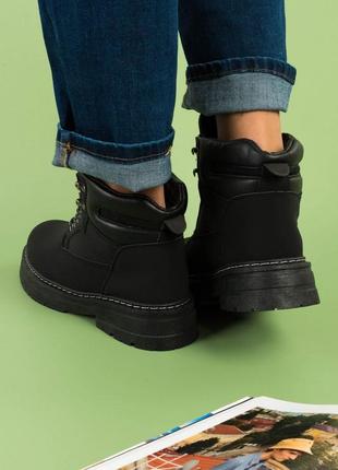 Мужские зимние черные ботинки4 фото