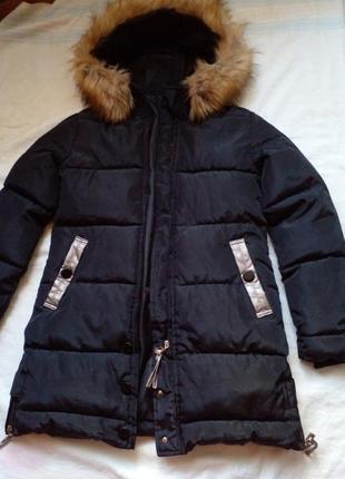 Теплая удлиненная куртка -пальто3 фото