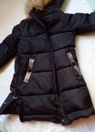 Теплая удлиненная куртка -пальто5 фото