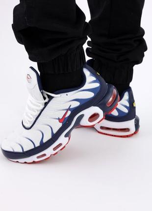 Мужские кроссовки nike air max plus tn+ white blue 41-42-43-44