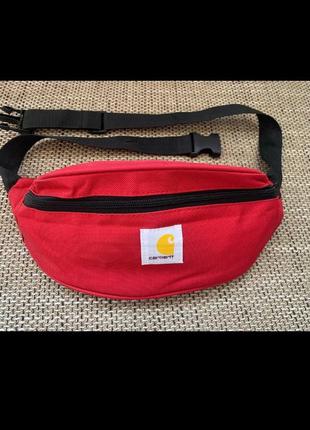 Сумка на пояс carhartt red belt bag поясная сумка на грудь бананка1 фото