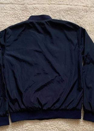Куртка бомбер pitt dark blue нейлон темно синя піт пітбуль5 фото