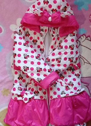 Демисезонная куртка-плащ мини маус