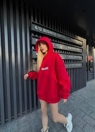 Теплое худи oversize 4