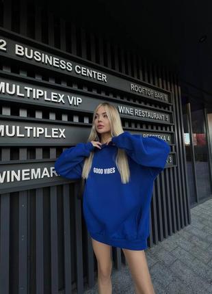 Теплое худи oversize 2