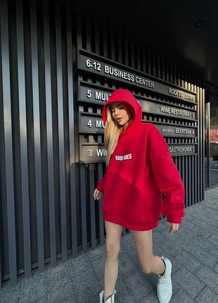 Теплое худи oversize 5