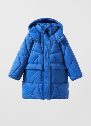 Стьобане пальто куртка для дівчинки від zara