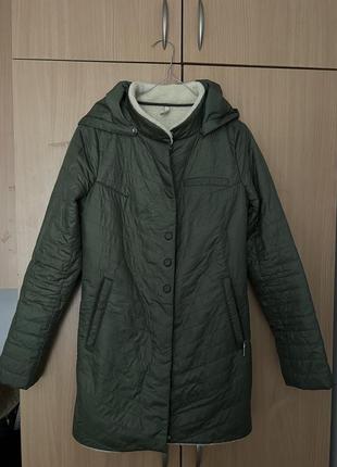 Удлиненная куртка с утепленной шерстью2 фото