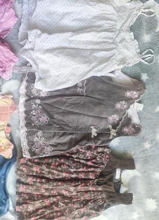 Пакет летних вещей на 3-6 месяцев (футболки, боты, велосипедки, платья, слюнявчики, колготы, носки)6 фото
