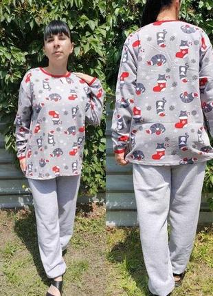 Пижама теплая подростковая байковая для девочки 42 44 462 фото