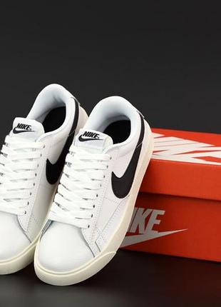 Женские кроссовки nike blazer low white black 36-38-40
