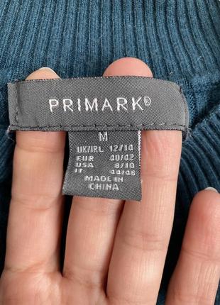 Primark s/m зеленый лонгслив водолазка в рубчик3 фото