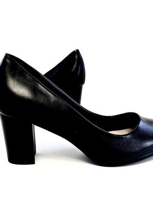 Туфли матовые черные классика маленький размер3 фото