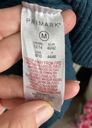 Primark s/m зеленый лонгслив водолазка в рубчик4 фото