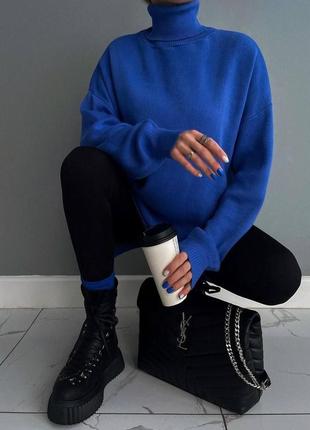 Жіночий светр з високою горловиною + гетри в подарунок5 фото