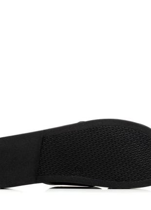 Шлепанцы женские кожаные черные 1400лz7 фото