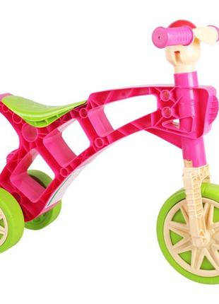 Дитячий беговел каталка "ролоцикл" технок 3220txk(pink) рожевий (рожевий) від imdi